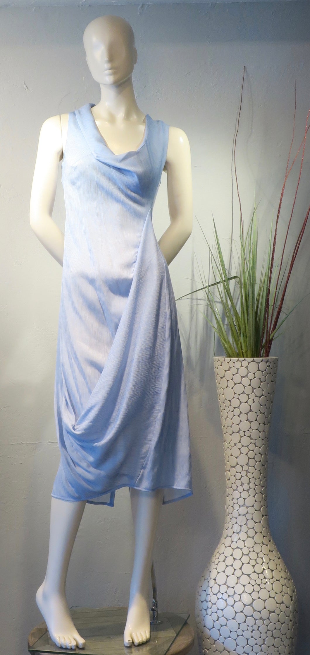 Sky Blue Swoop Dress