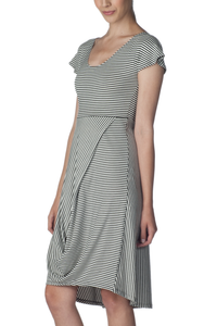 Striped Drape Dress